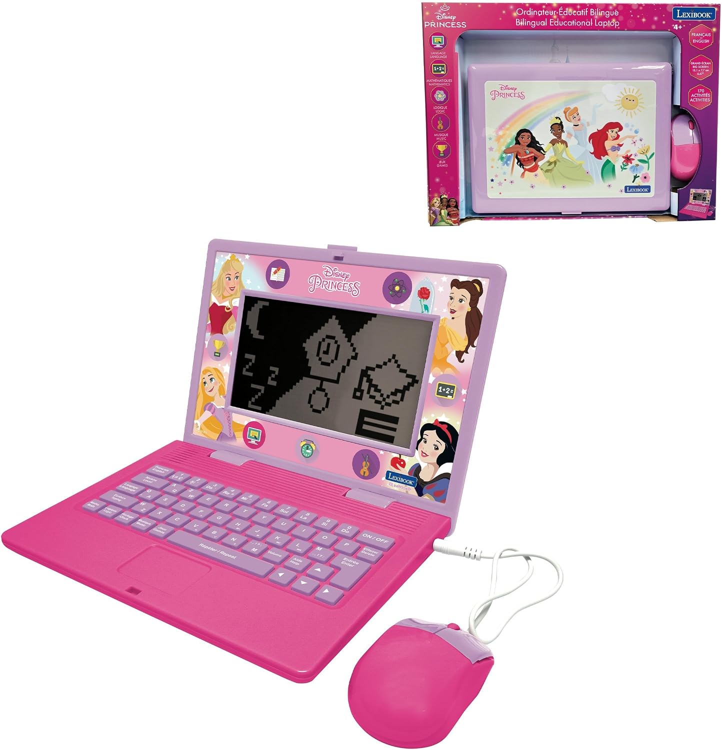 Lexibook Disney Princess Educational Laptop for kids, JC598DPi1LXB