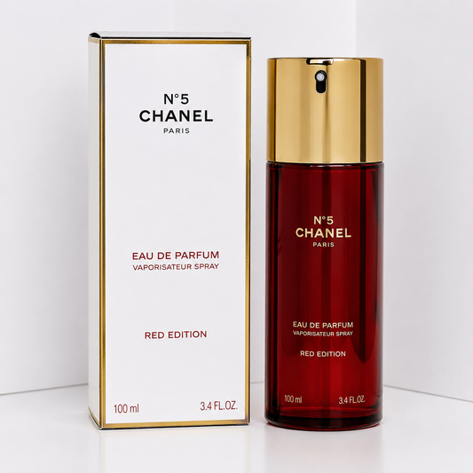 CHANEL N°5 Eau de Parfum Spray for Women 3.4 oz / 100 ml – Red Edition