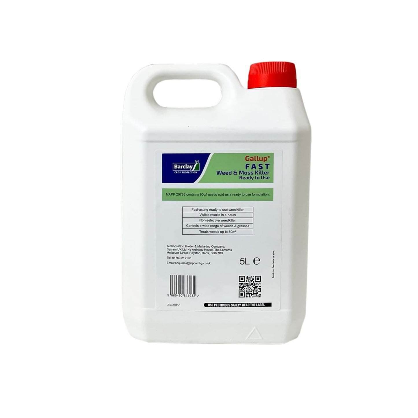Gallup 5L RTU Fast-Acting Weedkiller & Moss Control - Visible Results in 24 Hours