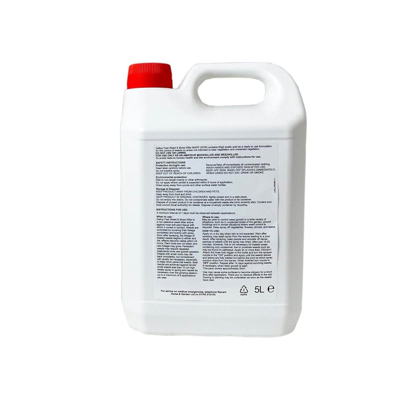 Gallup 5L RTU Fast-Acting Weedkiller & Moss Control - Visible Results in 24 Hours