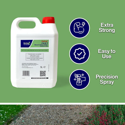 Gallup 5L RTU Fast-Acting Weedkiller & Moss Control - Visible Results in 24 Hours