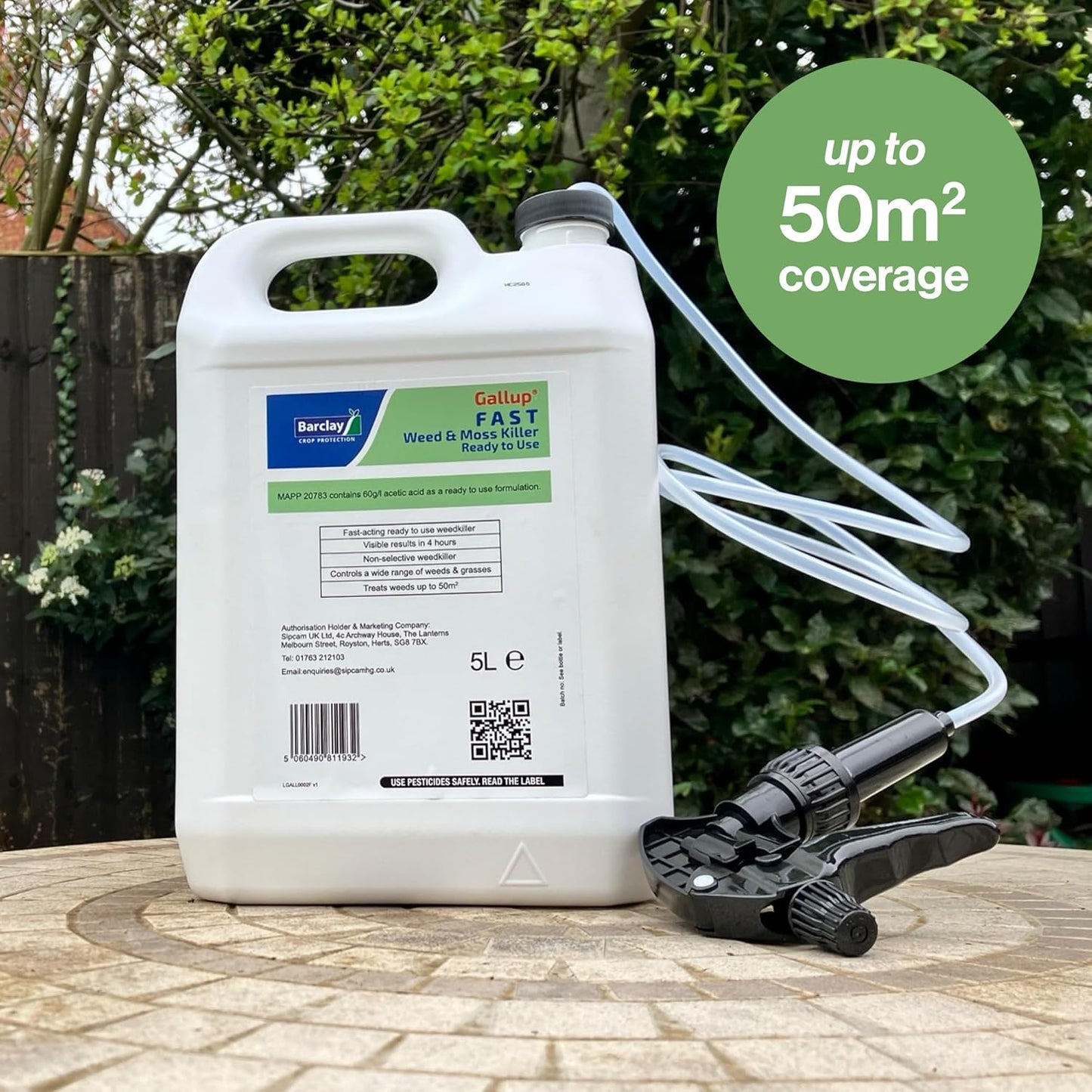Gallup 5L RTU Fast-Acting Weedkiller & Moss Control - Visible Results in 24 Hours
