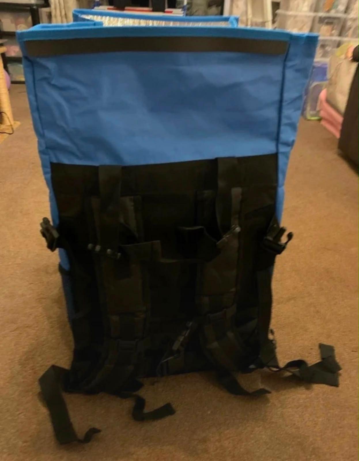 Stuart Delivery Roll-Top Courier Backpack, Blue | Roll-Top Closure, Mesh Side Pockets, Buckle Straps, Courier Use